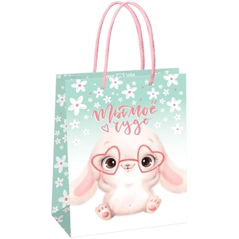 Сумка подарочная 18*23*10см  Cute rabbit  матовая ламинация (MESHU)
