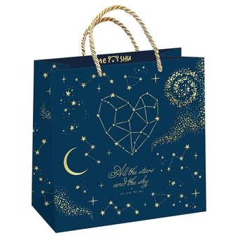 Сумка подарочная 20*20*10см Stars magic фольга  матовая ламинация ( MESHU)