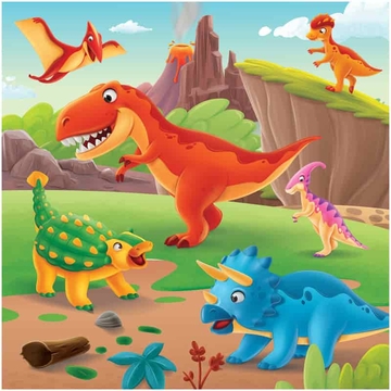 Пазл 64 детали  "Динозавры" (ТРИ СОВЫ)
