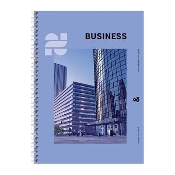 Тетрадь 160л. А4 клетка спираль Business твердая обложка (BG)