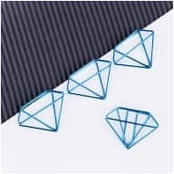 Скрепки 25мм фигурные Diamonds в упак 6шт (Meshu)