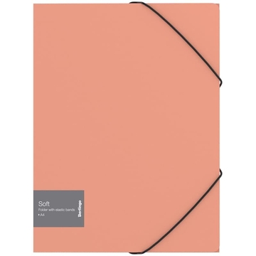 Папка на резинке ф.А4 Soft цвет коралловый (Berlingo)