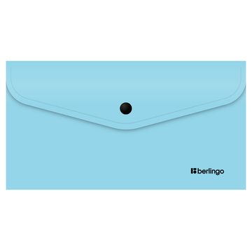Папка конверт с кнопкой ф.С6 223 x 120мм плотность 200мкм цвет аквамарин Instinct (Berlingo)