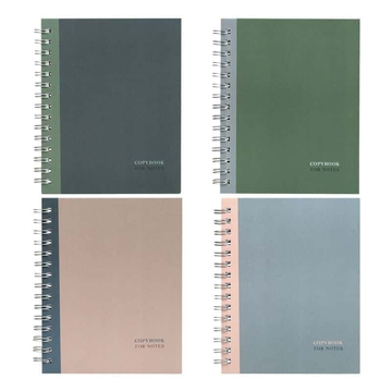 Тетрадь 120л. А5 клетка спираль Monocolor. Double матовая ламинация твердая обложка (BG)