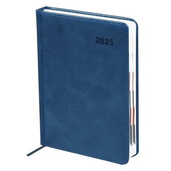 Ежедневник датированный 2025г ф.A5  кожзам "Vesper Index. Blue" синий (BG)