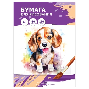 Папка для рисования ф.А3 40л. плотность 120 г/м2 (BG)