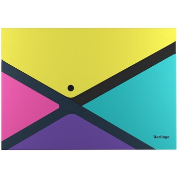 Папка конверт с кнопкой ф.А4 плотность 300мкм xProject.Color Block (Berlingo)