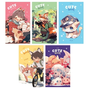 Блокнот А7 48л. на склейке "Cute anime" (BG)