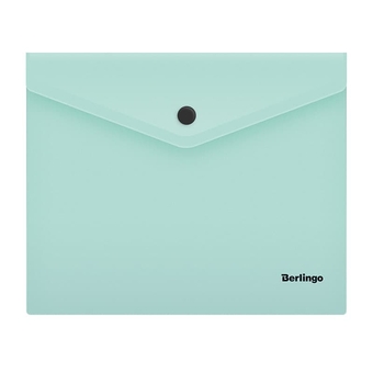 Папка конверт с кнопкой ф.A5+ плотность 180мкм цвет мятный Instinct (Berlingo)