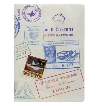 Обложка для паспорта "Miusli Stamps" ПВХ (Алеф)