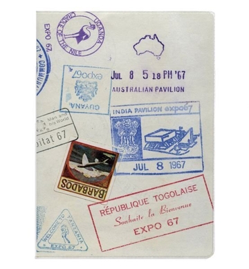 Обложка для паспорта "Miusli Stamps" ПВХ (Алеф)