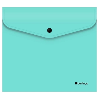 Папка конверт с кнопкой ф.A5+ плотность 200мкм цвет мятный Instinct (Berlingo)