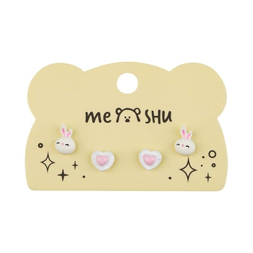 Серьги "Cuteness"  бижутерия  2 пары  европодвес (MESHU)