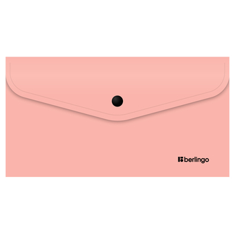 Папка конверт с кнопкой ф.С6 223 x 120мм плотность 200мкм цвет фламинго Instinct (Berlingo)