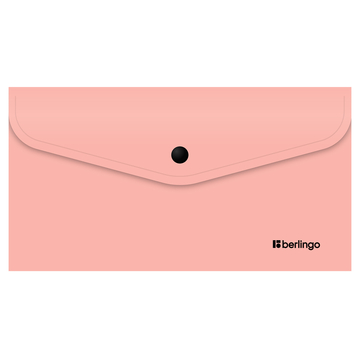 Папка конверт с кнопкой ф.С6 223 x 120мм плотность 200мкм цвет фламинго Instinct (Berlingo)