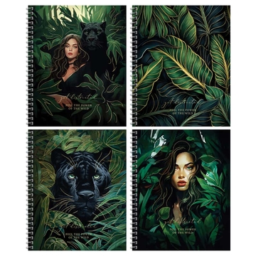 Тетрадь 96л. А5 клетка спираль Tropic style твердая обложка (BG) 