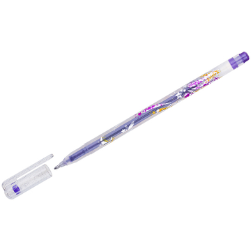 Ручка гелевая Crown "Glitter Metal Jell" люрекс фиолетовый 1мм