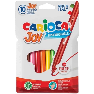 Фломастеры 10 цветов "Joy" смываемые (Carioca)