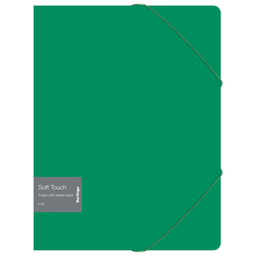 Папка на резинке ф.А4 Soft Touch зеленый (Berlingo)