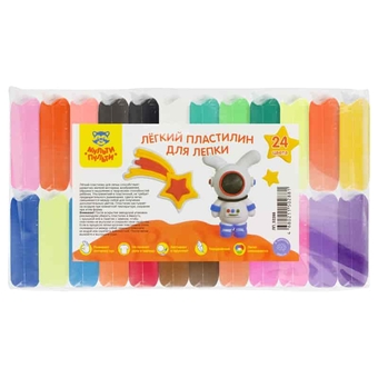 Легкий пластилин 24 цвета 240гр (Мульти-Пульти)