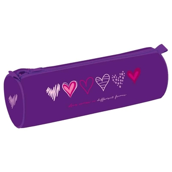 Пенал мягкий полиэстер на молнии 210*80мм "Loving hearts" (Art Space)