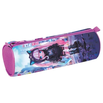 Пенал мягкий полиэстер на молнии 210*80мм "Stylish girl" (Art Space)