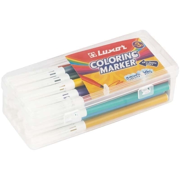 Фломастеры 24 цвета "Coloring" в пласт. пенале (Luxor)