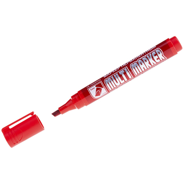Маркер Crown Multi Marker Chisel перманентный цвет красный толщина линии 5мм