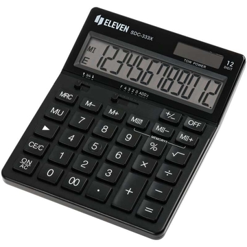 Калькулятор 12 разр. 125*155мм  SDC-333X-BK (Eleven)