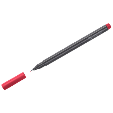 Ручка капиллярная Faber-Castell "Grip Finepen" 0,4мм цвет карминный трехгранная