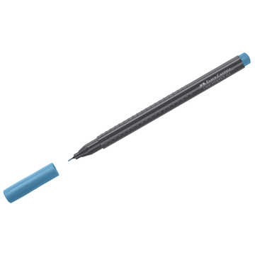 Ручка капиллярная Faber-Castell "Grip Finepen" 0,4мм цвет кобальтово-бирюзовый трехгранная