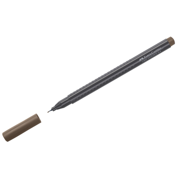 Ручка капиллярная Faber-Castell "Grip Finepen" 0,4мм цвет коричневый трехгранная