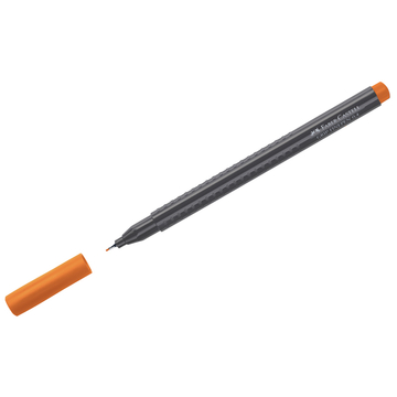 Ручка капиллярная Faber-Castell "Grip Finepen" 0,4мм цвет оранжевый трехгранная