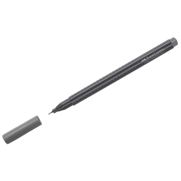 Ручка капиллярная Faber-Castell "Grip Finepen" 0,4мм цвет тепло-серый трехгранная