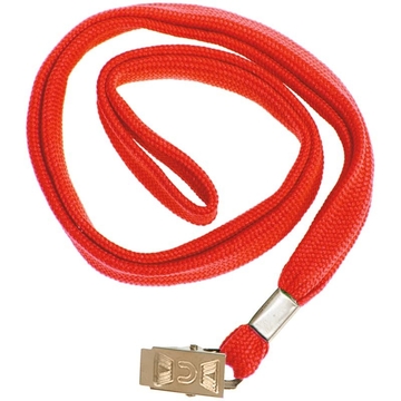 Шнурок для бейджей 45см с клипсой цвет красный (Office Space)