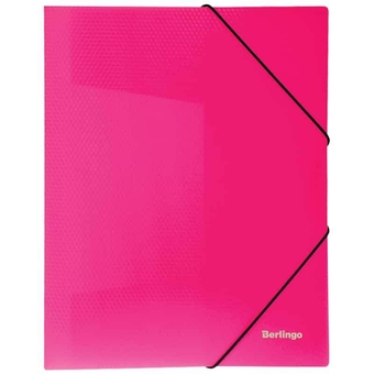 Папка на резинке ф.А4 цвет розовый Neon (Berlingo)