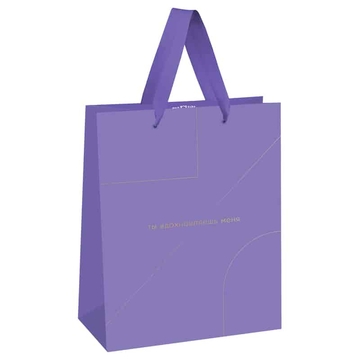 Сумка подарочная 33*42*12см "Monocolor. Lavender" отд. фольгой матовая ламинация (MESHU)