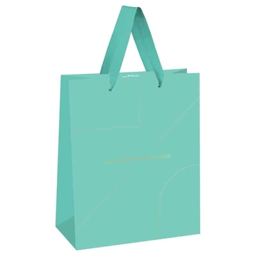 Сумка подарочная 33*42*12см "Monocolor. Tiffany" отд. фольгой матовая ламинация (MESHU)