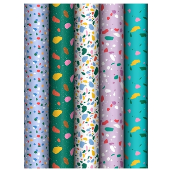Бумага упаковочная Terrazzo 70*100см 1 лист 80г/м2 (Meshu)