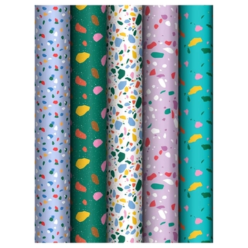 Бумага упаковочная Terrazzo 70*100см 1 лист 80г/м2 (Meshu)