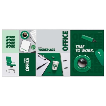 Тетрадь 80л. А4 клетка скрепка Office (BG)  