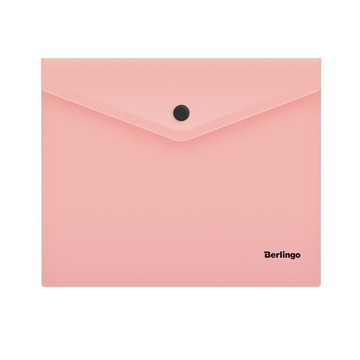Папка конверт с кнопкой ф.A5+ плотность 180мкм цвет фламинго Instinct (Berlingo)