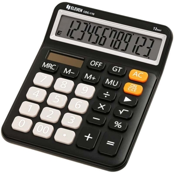 Калькулятор 12 разр. 125*160*28мм CDC-110-BK черный (Eleven)