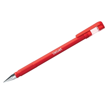 Ручка гелевая Berlingo "Velvet" красный 0,5мм прорезиненый корпус