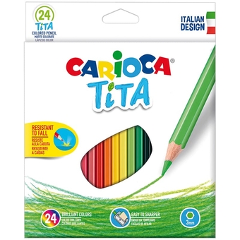 Карандаши 24 цвета пластиковые "Tita"  (Carioca)
