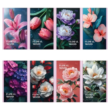 Блокнот А6 32л. на скрепке Floral mood (BG) 