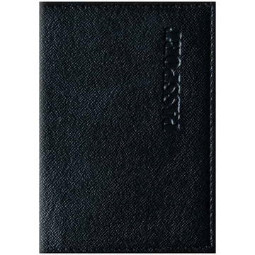 Обложка для паспорта "Бизнес" кожзам цвет черный (OfficeSpace)