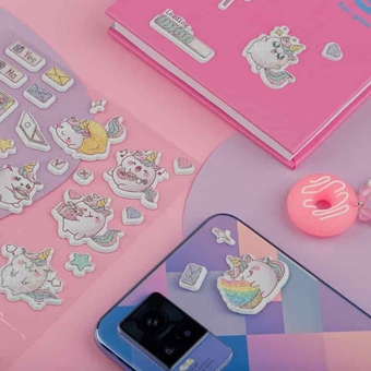 Наклейки объемные "Cute unicorn" 10*23см (MESHU)