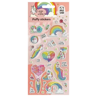 Наклейки объемные "Rainbow unicorn" 10*23см (MESHU)