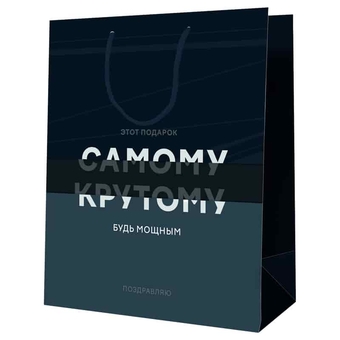 Сумка подарочная 18*23*10см "Самому крутому" ламинированный (MESHU)